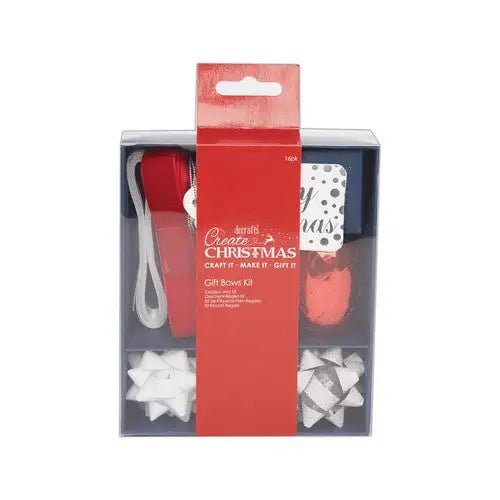 Gift Bows Kit - Red & Silver - Printable Heaven