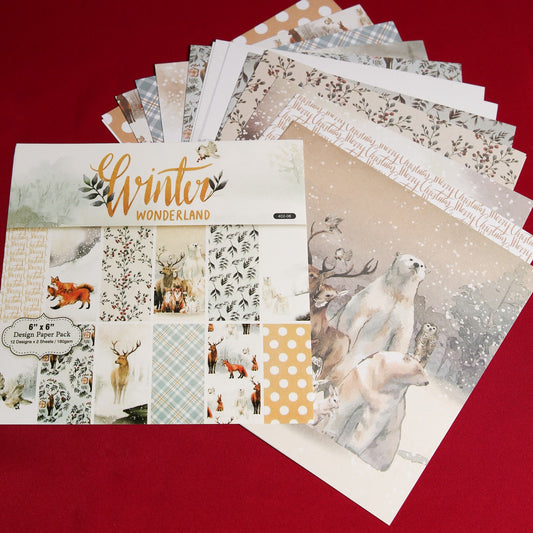 Winter Wonderland 6x6" Design Paper Pack, 12 Designs x 2 Sheets