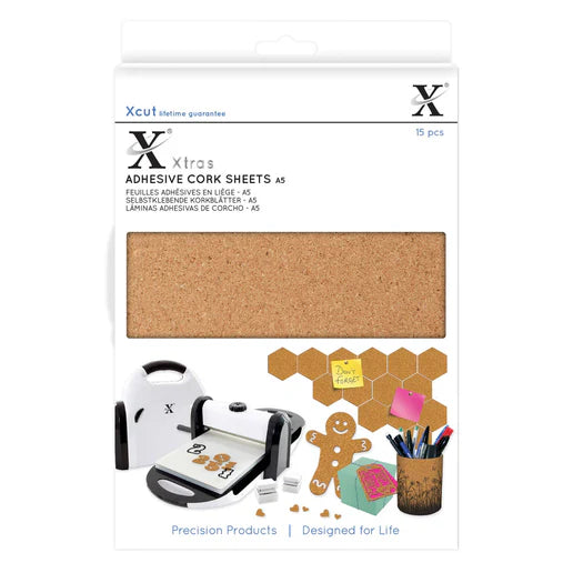 Xcut Xtras A5 Adhesive Cork Sheets (15pcs) (XCU 174403)