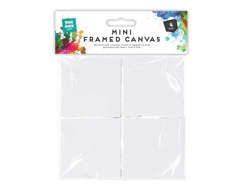 Artist Mini Framed Canvas 7cm x 7cm - 4 Pack (STA0304) - Printable Heaven