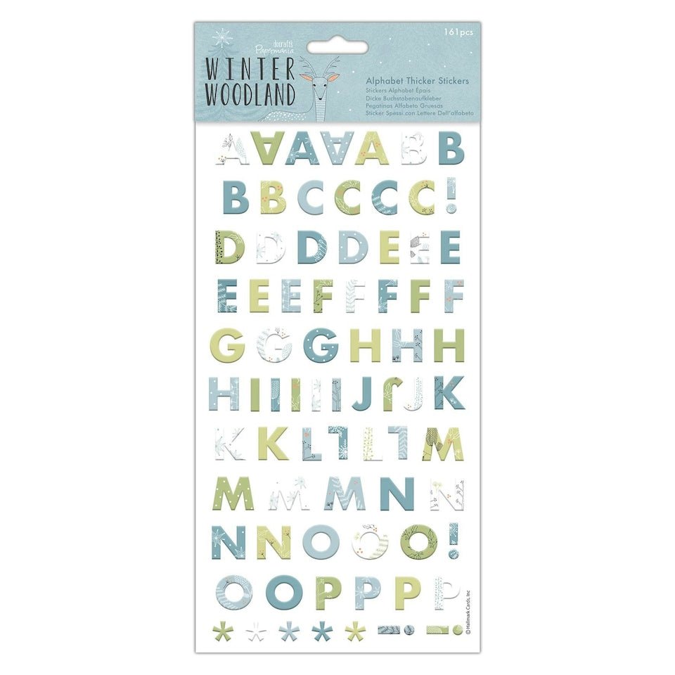 Winter Woodland Alphabet Stickers (161pcs) (PMA 351913) - Printable Heaven