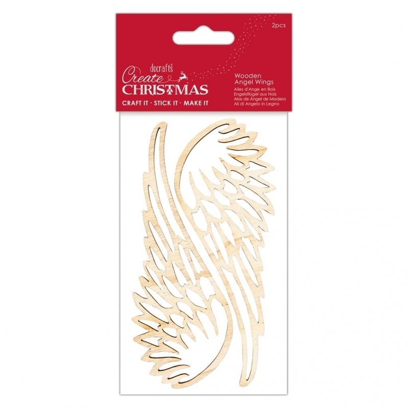 Wooden Angel Wings (2pk) - Create Christmas (PMA 359928) - Printable Heaven