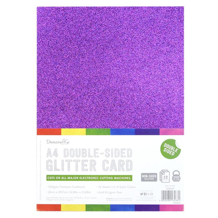 A4 Double Sided Glitter Bumper Pack - Rainbow (DCGCD041)