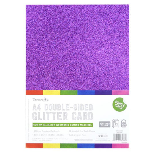 A4 Double Sided Glitter Bumper Pack - Rainbow (DCGCD041)