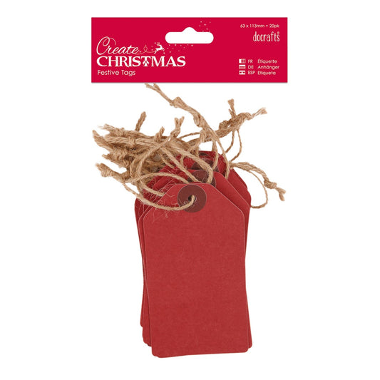 Large Gift Tags (20pk) - Red (PMA 174303)