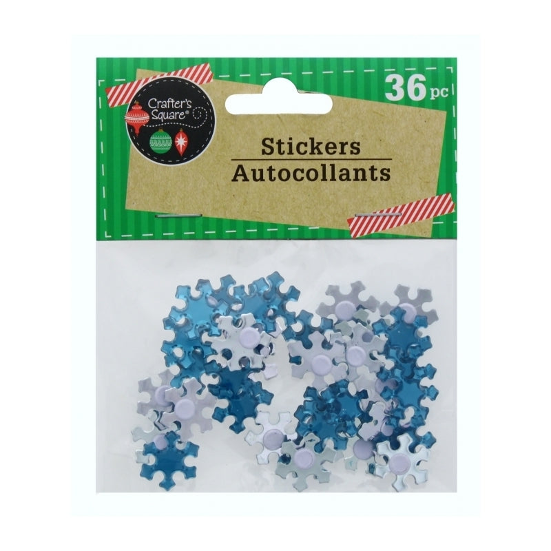 Gemstone Stickers -Blue Snowflakes