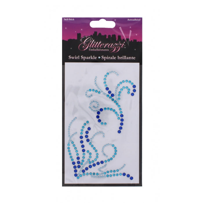 Explosion Swirl & Sparkle Stickers - Blue