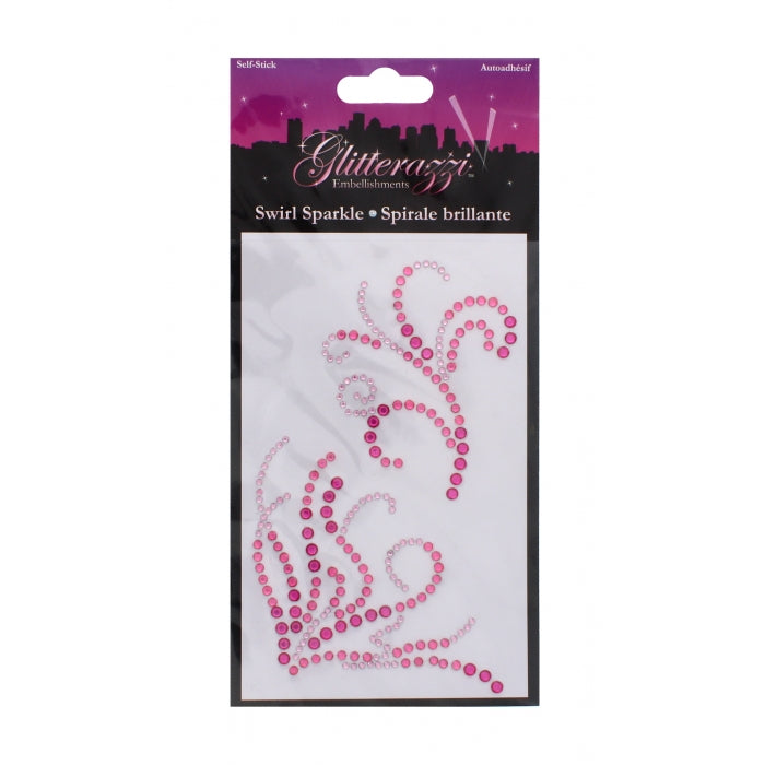 Explosion Swirl & Sparkle Stickers - Pink