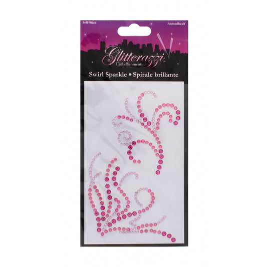 Explosion Swirl & Sparkle Stickers - Pink