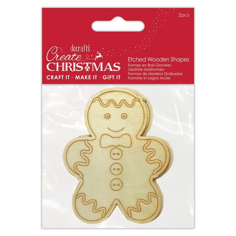 Gingerbread Wooden Shapes (2pcs) (PMA 359939) - Printable Heaven
