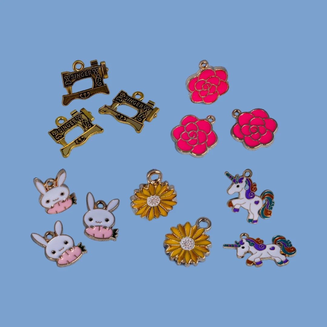 Mixed Metal Charms - 5 Pack (13pcs) Bundle - Printable Heaven
