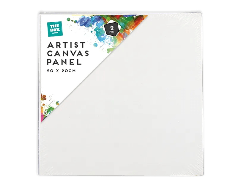 Artist Canvas Panel 20cm x 20cm - 2 Pack (STA4297) - Printable Heaven