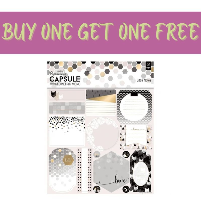 2 FOR 1 OFFER - Little Notes (12pcs) - Capsule - Geometric Mono (PMA DCM 066)