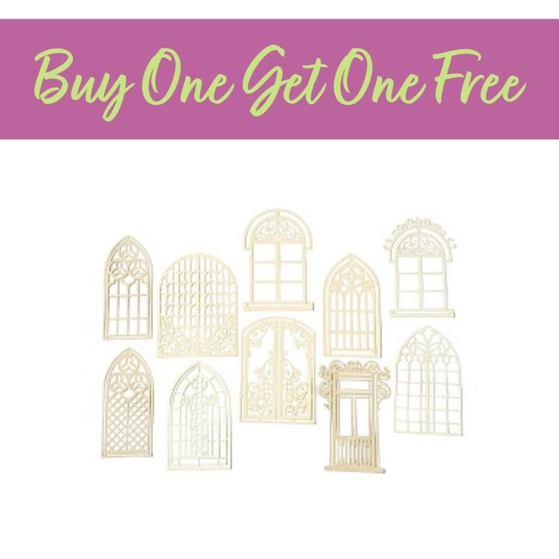 2 FOR 1 OFFER - Vintage Lace Cut Arch Scrapbook Sheets (10 Pack) (DIY-G118-04A)