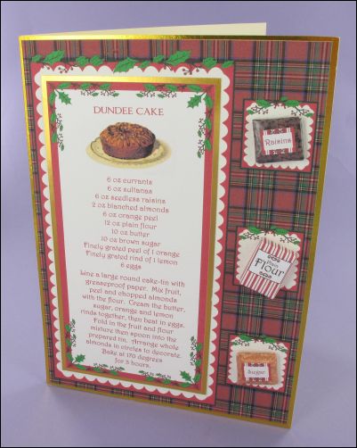 Project - Christmas Dundee Cake Recipe Card