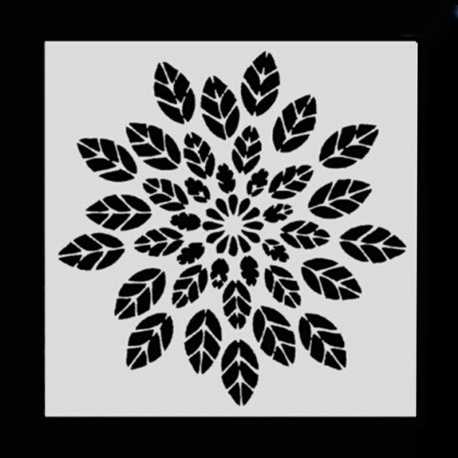 Reusable Stencil - Leaf Mandala (1pc)