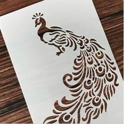 Medium Reusable Stencil - Peacock (1pc)