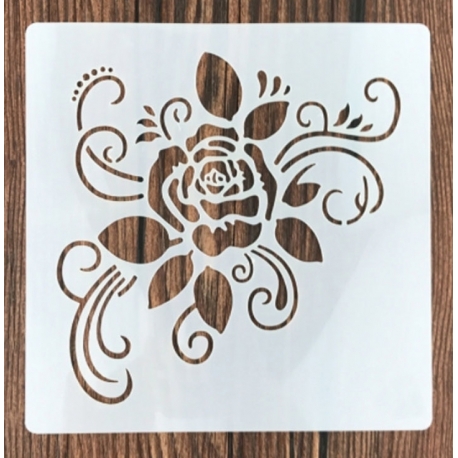 Reusable Stencil - Rose Flourish (1pc)