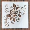 13 x 13cm Reusable Stencil - Rose Flourish (1pc)