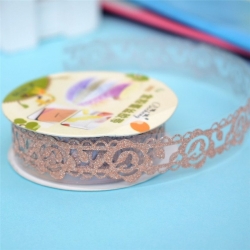 Self-adhesive Lace roll - Glitter Copper (14mm x 1m)