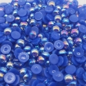 6mm Half-beads - Royal Blue Iridescent (100 pack)