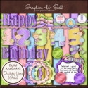 Download - Birthday Years - Girls - Digital Scrap Kit