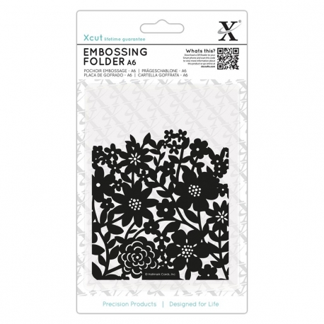 A6 Xcut Embossing Folder - Flower Curtain (XCU 515230)