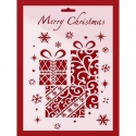 Large Plastic Stencil - Merry Christmas Presents (1pc)