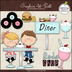 Download - Clip Art - 50's Diner