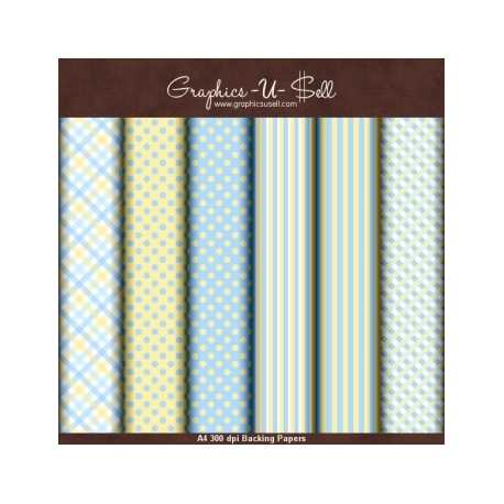 Download - Blue and Yellow Backing Papers