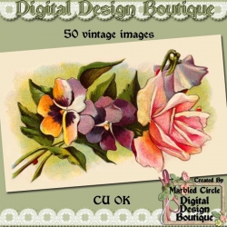 Download - 50 Vintage Floral Images 1
