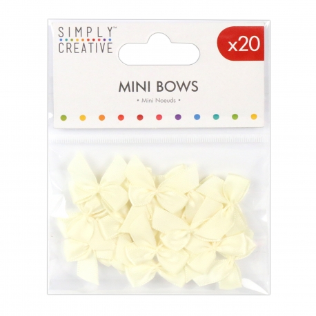 Simply Creative Mini Bows - Ivory (SCRBN004)