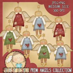 Download - Primitive Angels Clipart