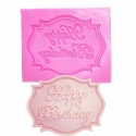 Small Silicone Mould - Happy Birthday Label