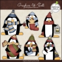 Download - Clip Art - Christmas Penguins 1