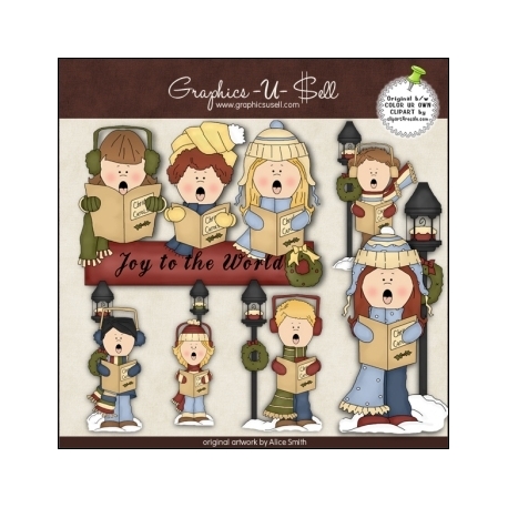 Download - Clip Art - Joy To The World Carolers