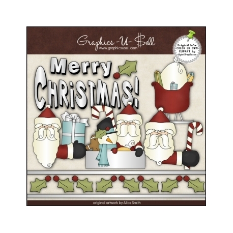 Download - Clip Art - Merry Christmas Santa