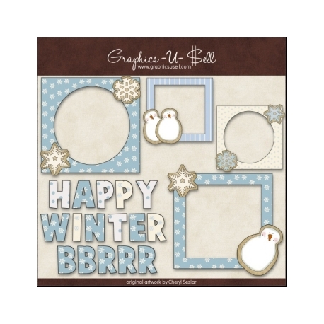 Download - Clip Art - Winter Cookie Frames