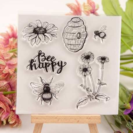 Clear Stamp - Bee Happy (6pcs)