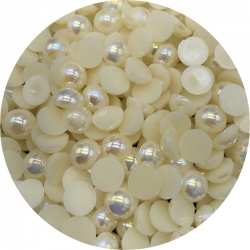 6mm Half-beads - Cream (100 pack)