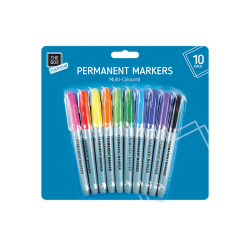 Coloured Permanent Marker-pens - 10 Pack (STA0347)