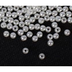4mm Round Pearl Beads - Cream (200 pack)