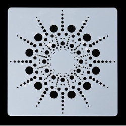 13 x 13cm Reusable Stencil - Sunburst Mandala (1pc)