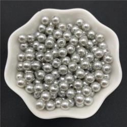 4mm Round Pearl Beads - Pearl Silver (200 pack)