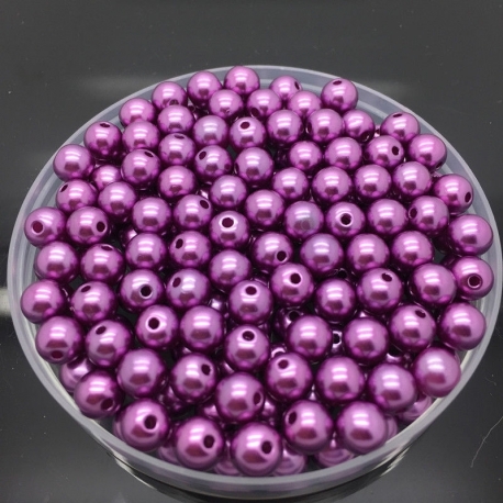 4mm Round Pearl Beads - Purple (200 pack)