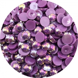 6mm Half-beads - Purple (100 pack)