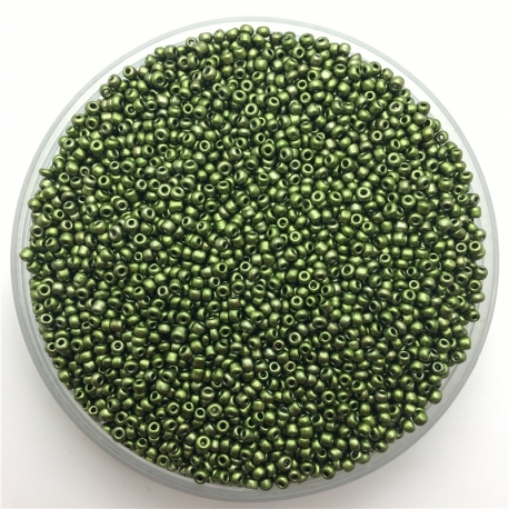 2mm Seed Beads - Opaque Christmas Green (1000pcs)