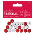 Jingle Bells Matt Finish (20pcs) - Red & White (PMA 356910)