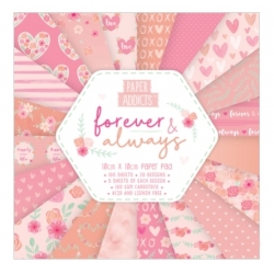 Paper Addicts 10x10cm Paper Pad - Forever & Always (PAPAP009)