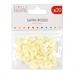 Simply Creative Satin Roses - Ivory (SCFLW007)